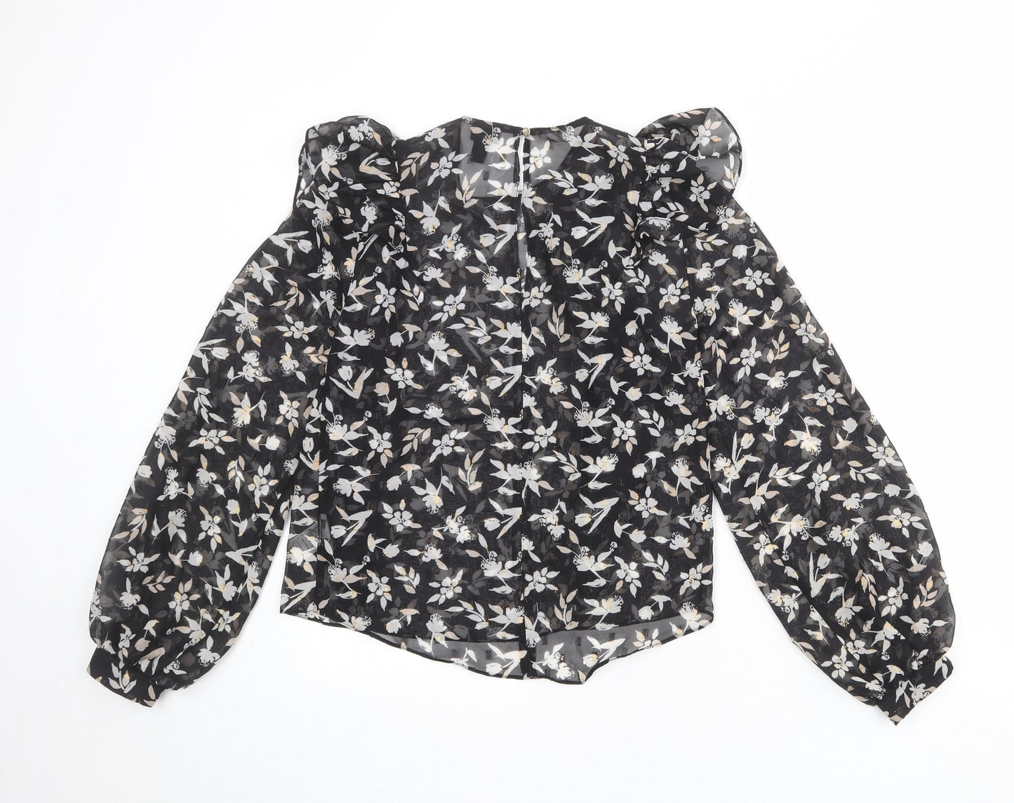 Womens UK Size 6 River Island Black Basic Blouse