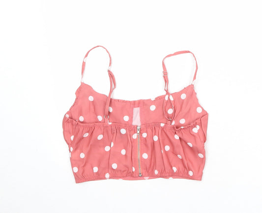 Womens UK Size 6 Missguided Pink Cropped Tank