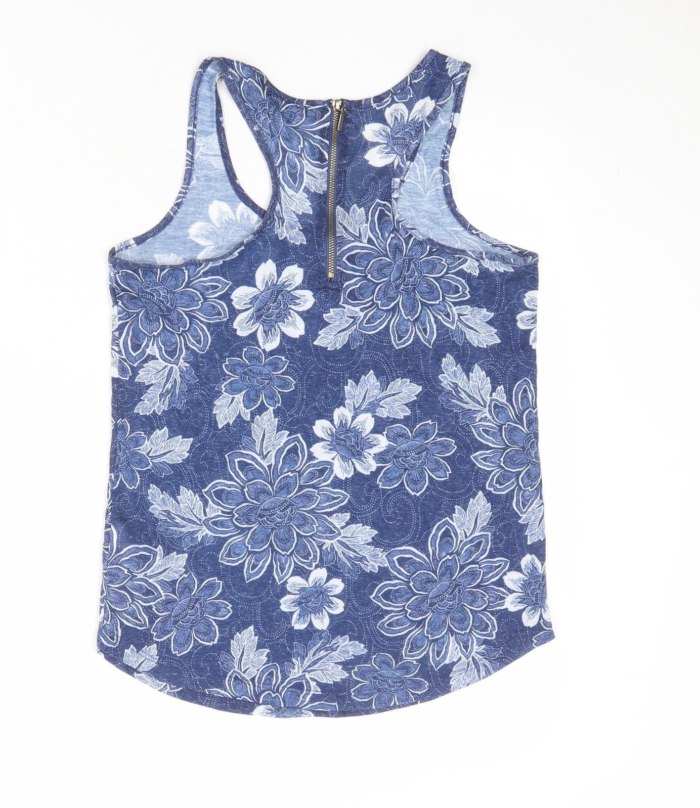 Womens UK Size 8 New Look Blue Basic Tank