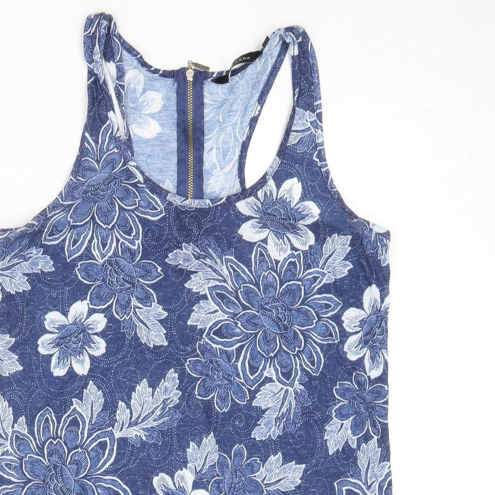 Womens UK Size 8 New Look Blue Basic Tank