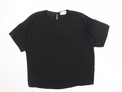 Womens UK Size 8 ASOS Black Basic Blouse