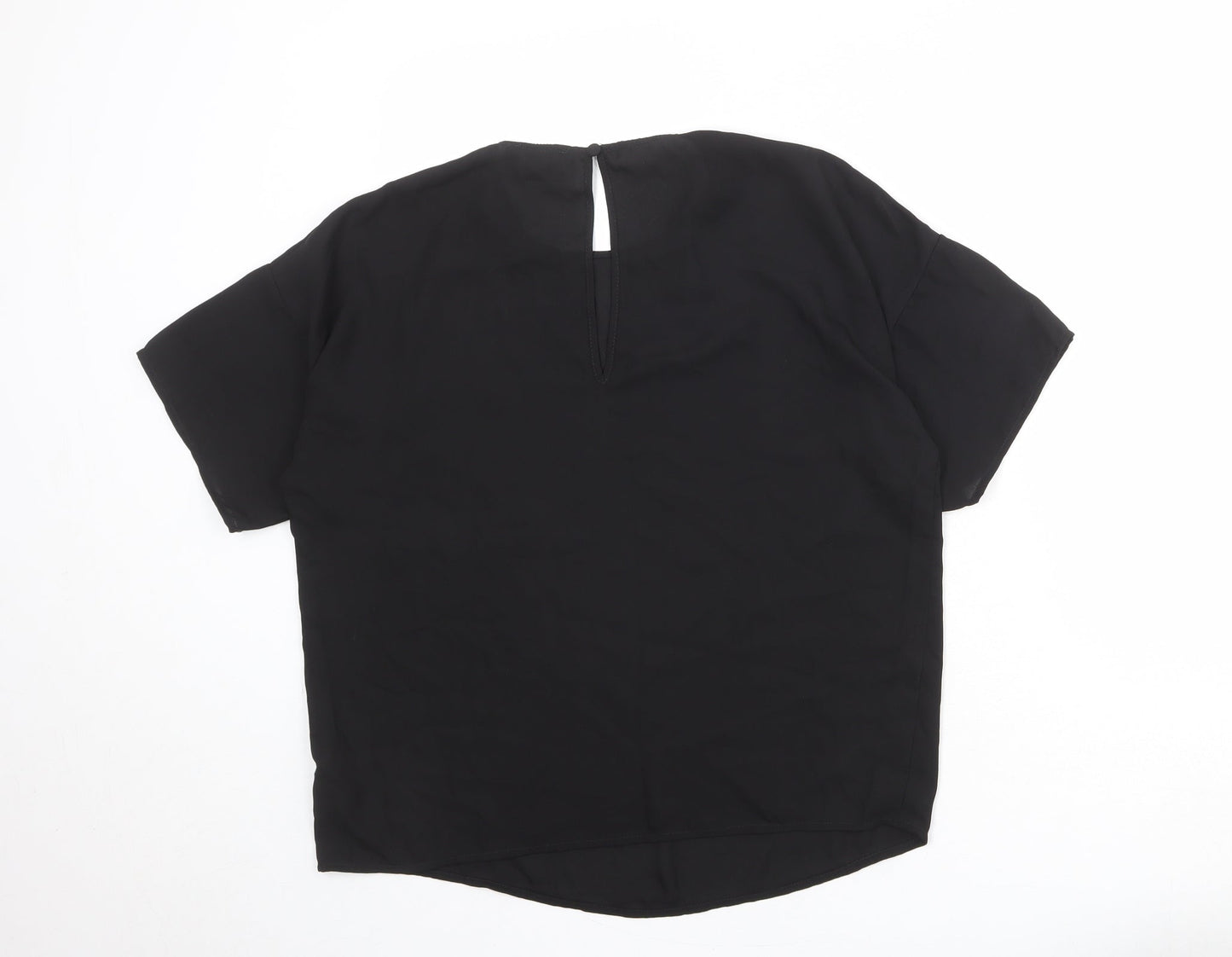 Womens UK Size 8 ASOS Black Basic Blouse