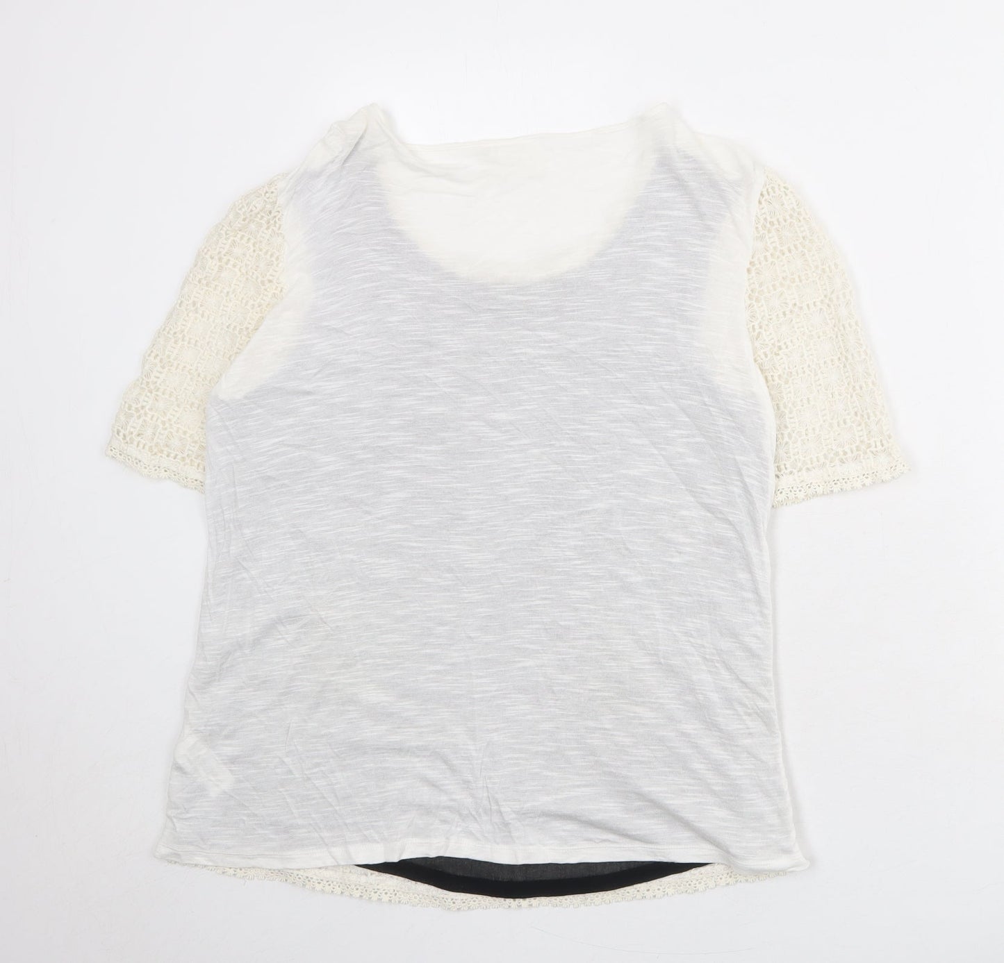 Womens UK Size 14 NEXT Ivory Basic Blouse