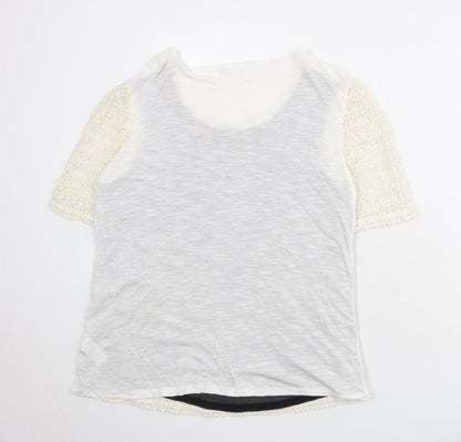 Womens UK Size 14 NEXT Ivory Basic Blouse