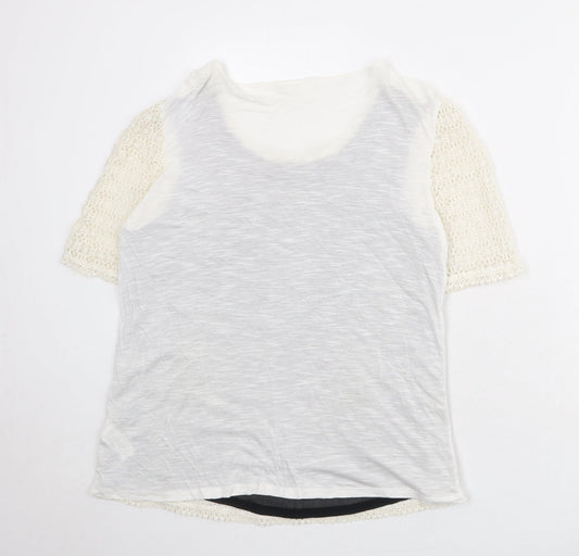 Womens UK Size 14 NEXT Ivory Basic Blouse