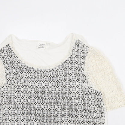 Womens UK Size 14 NEXT Ivory Basic Blouse