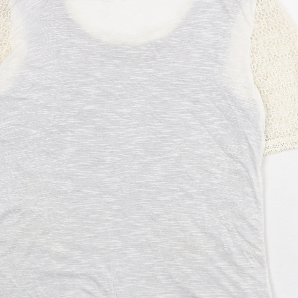 Womens UK Size 14 NEXT Ivory Basic Blouse