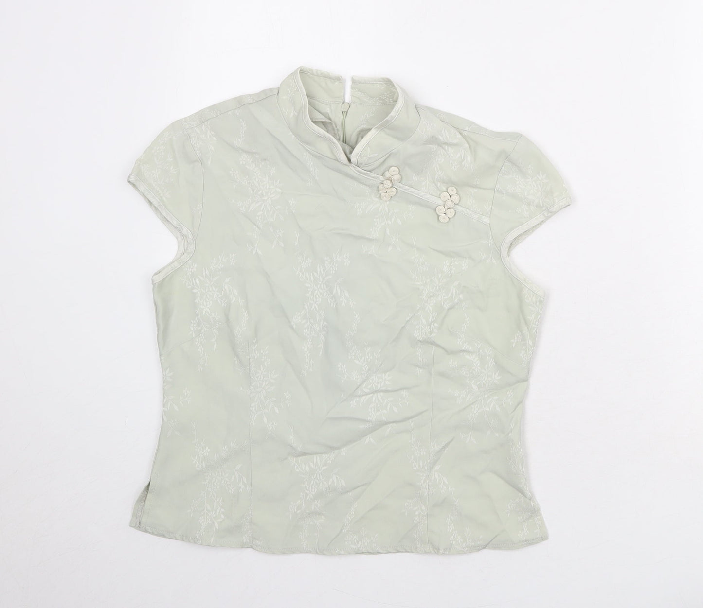 Womens UK Size 14 Select Green Basic Blouse
