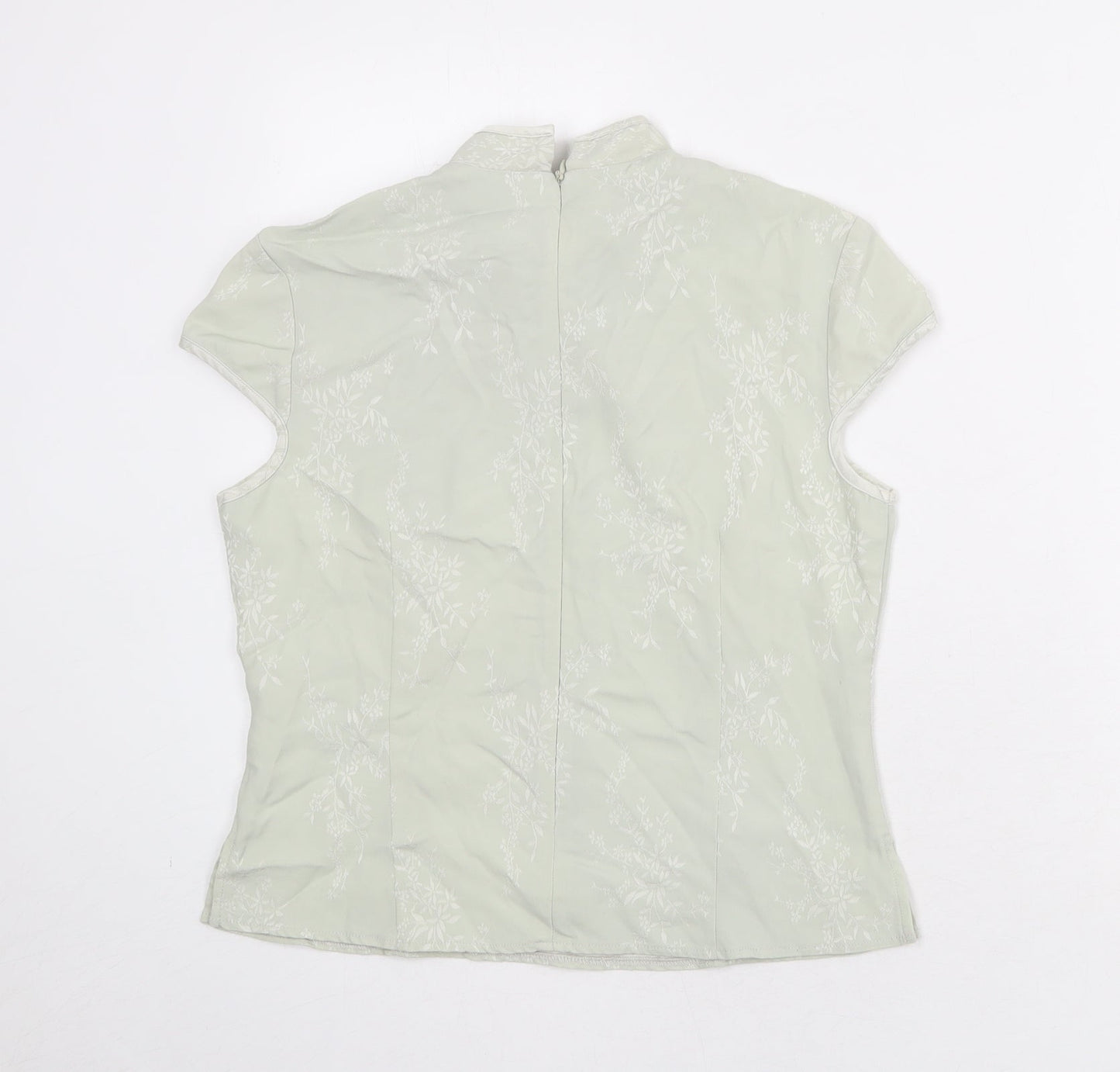 Womens UK Size 14 Select Green Basic Blouse