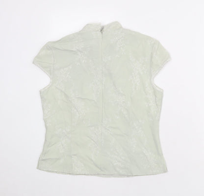 Womens UK Size 14 Select Green Basic Blouse