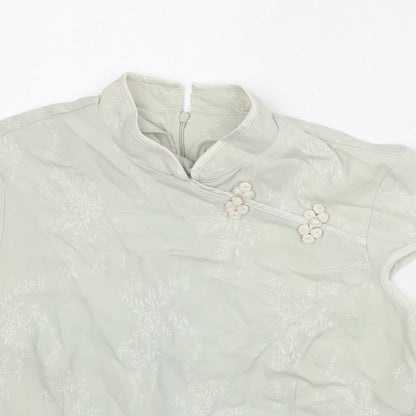Womens UK Size 14 Select Green Basic Blouse