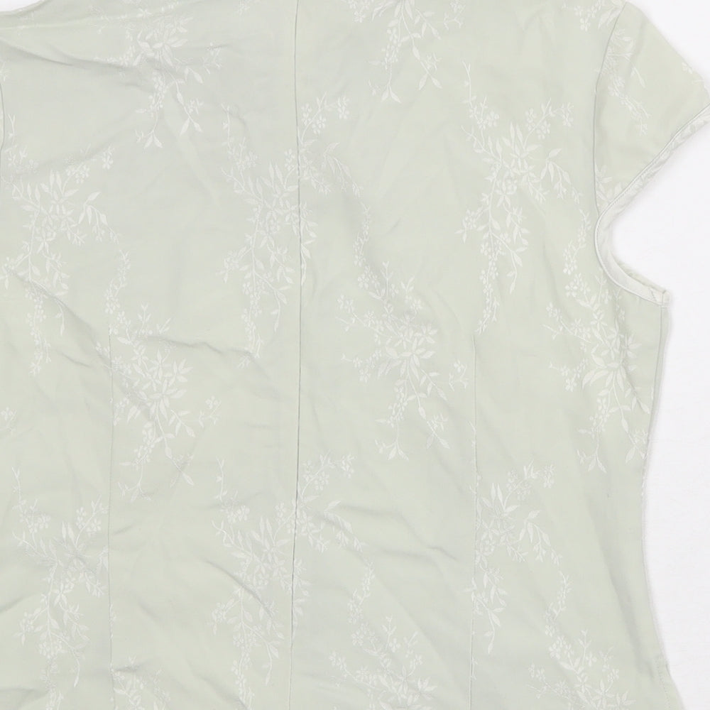 Womens UK Size 14 Select Green Basic Blouse