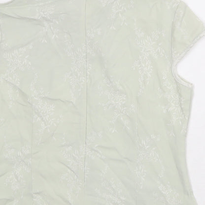 Womens UK Size 14 Select Green Basic Blouse