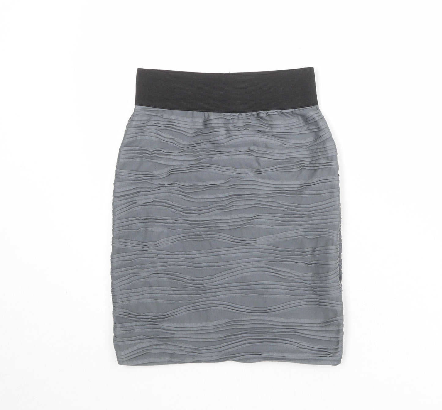 H&M Womens Grey Polyester A-Line Skirt Size 6