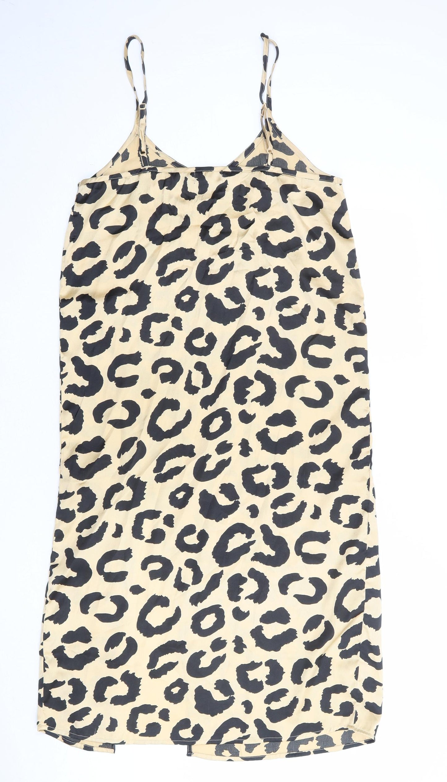 Heartbreak Womens Beige Geometric Polyester Tank Dress Size 10 V-Neck Pullover