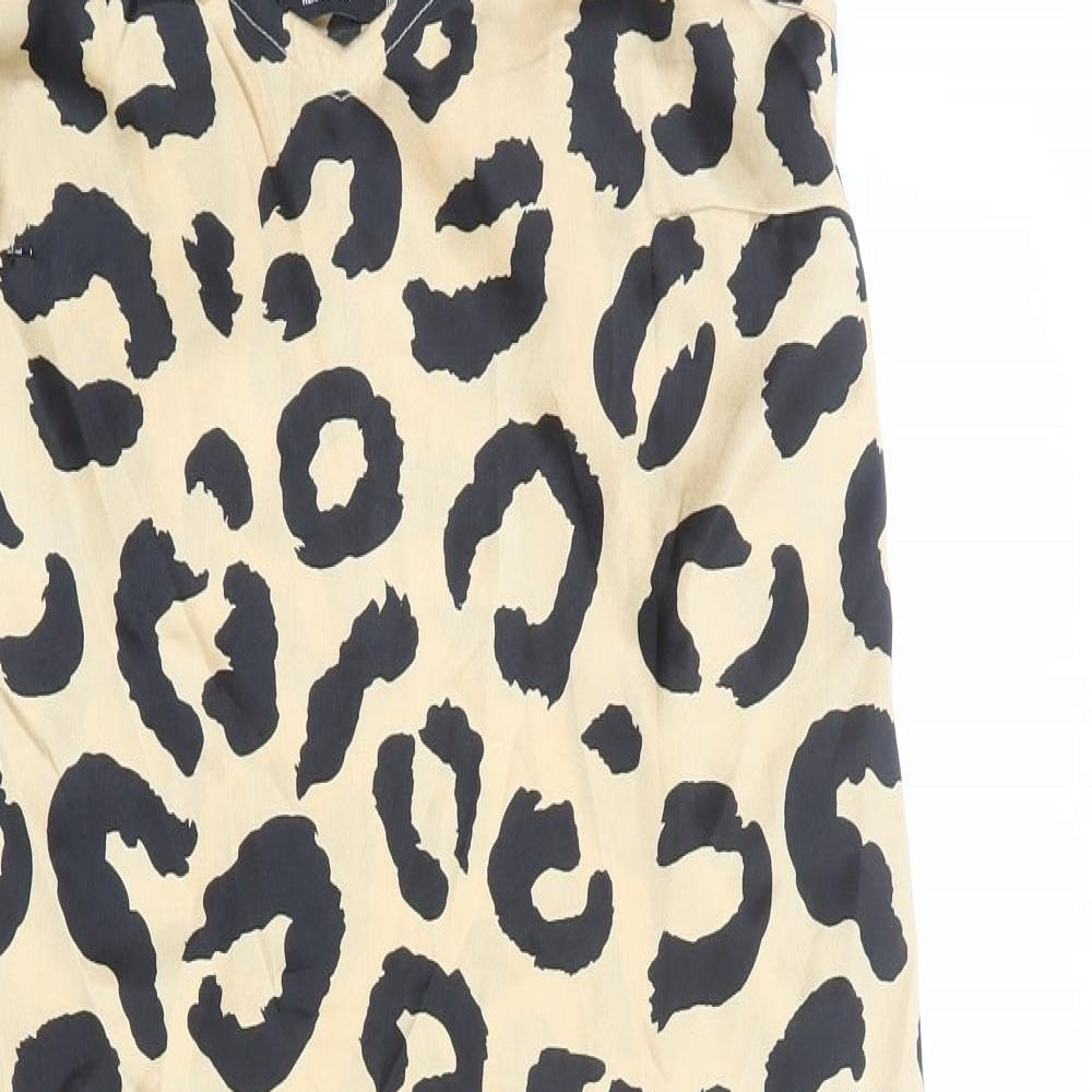 Heartbreak Womens Beige Geometric Polyester Tank Dress Size 10 V-Neck Pullover