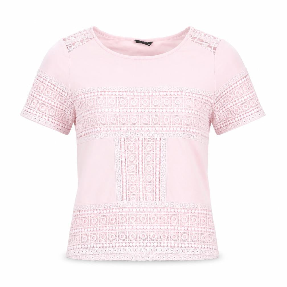 Womens UK Size XS VILA Pink Basic T-Shirt