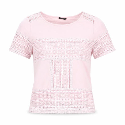 Womens UK Size XS VILA Pink Basic T-Shirt