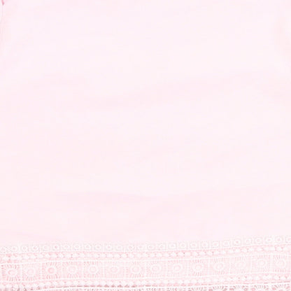 Womens UK Size XS VILA Pink Basic T-Shirt
