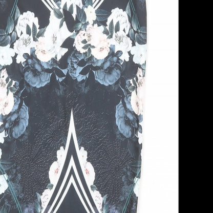 Miss Selfridge Womens Multicoloured Floral Polyester Straight & Pencil Skirt Size 6
