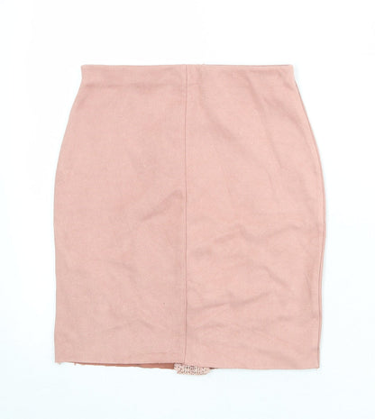 Missguided Womens Pink Polyester Straight & Pencil Skirt Size 6
