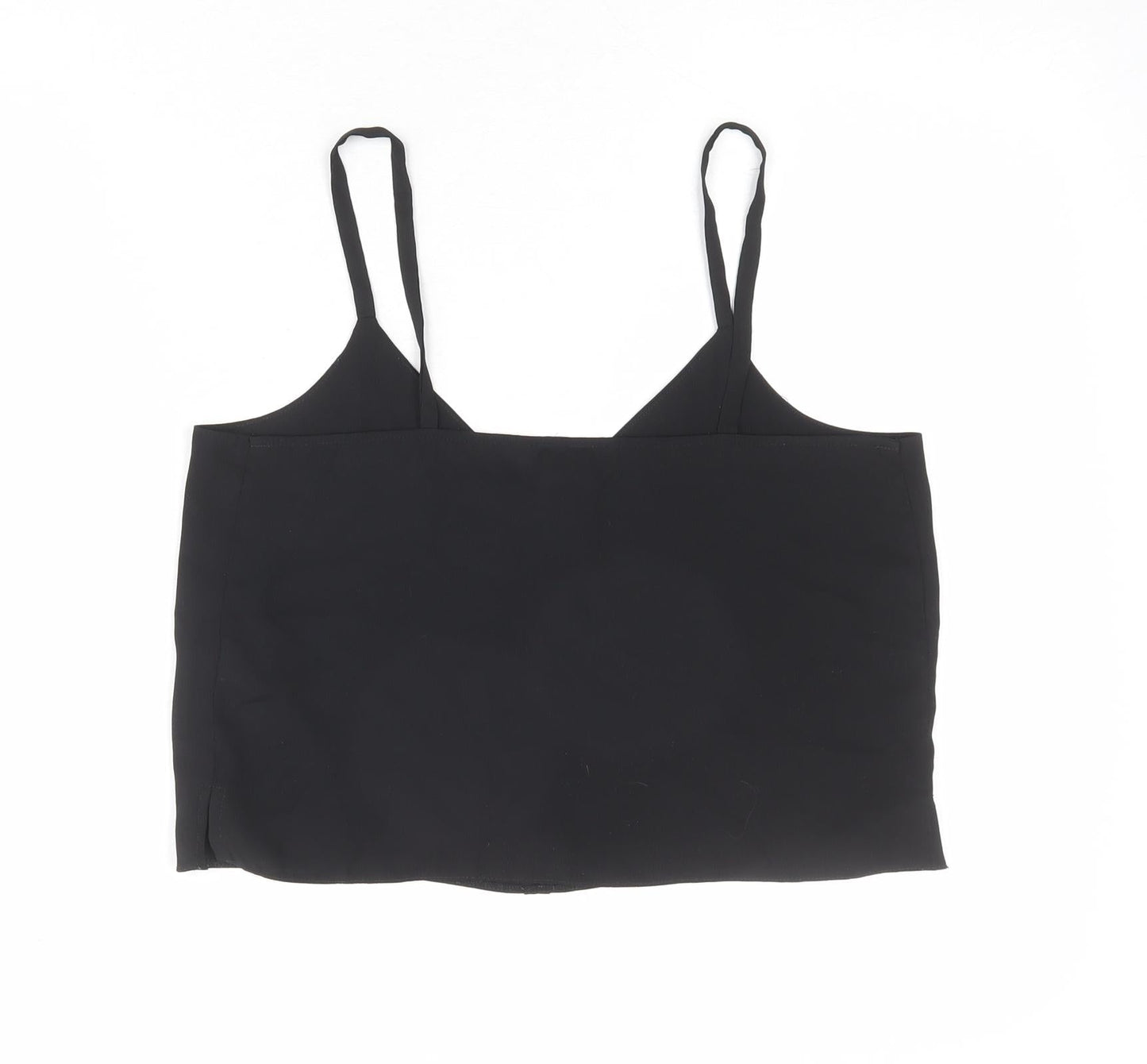 Womens UK Size 8 Topshop Black Cropped Tank