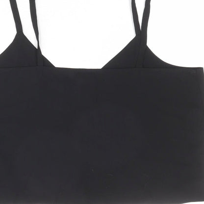 Womens UK Size 8 Topshop Black Cropped Tank