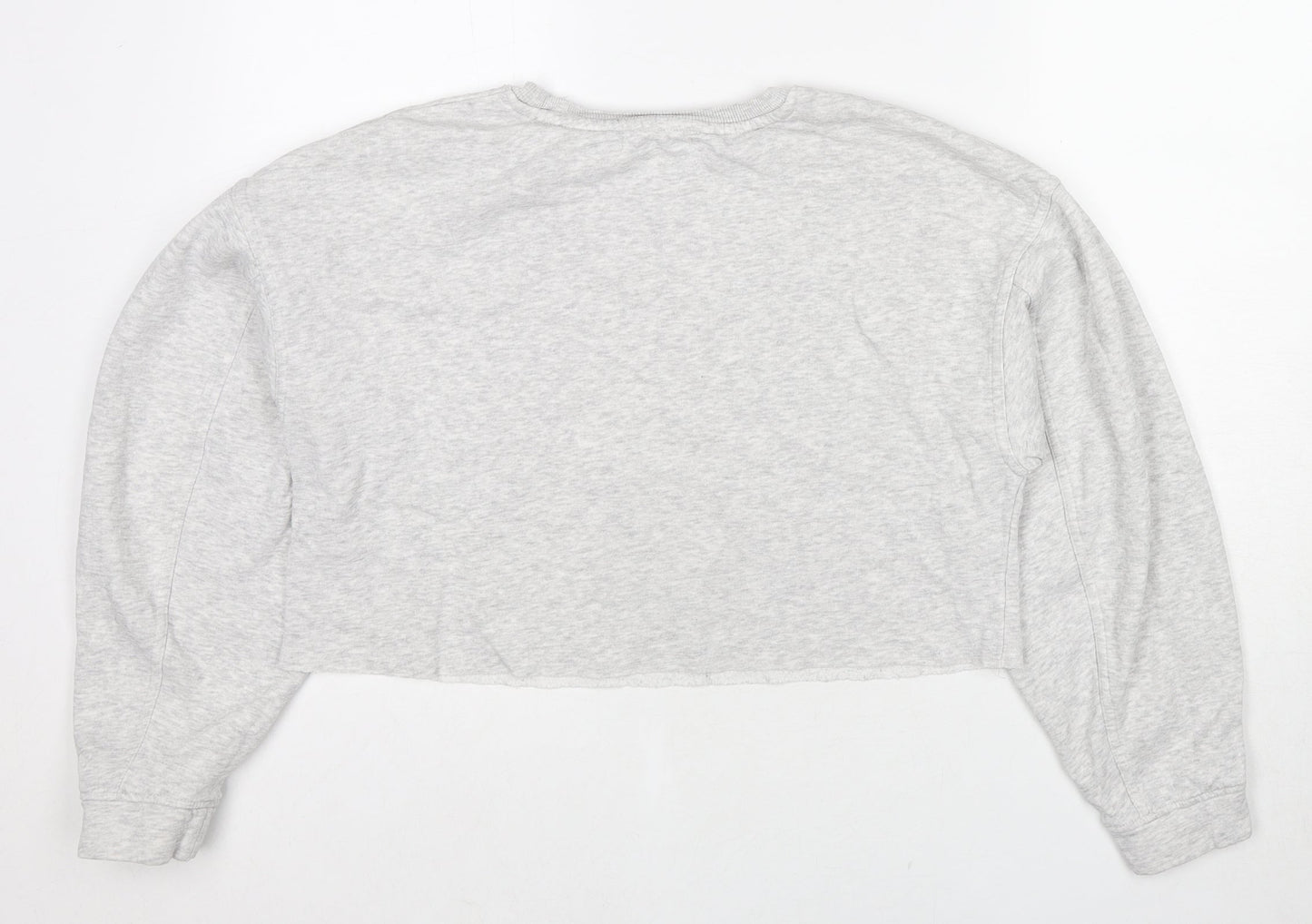 Zara Womens Grey Polyester Pullover Sweatshirt Size L Pullover