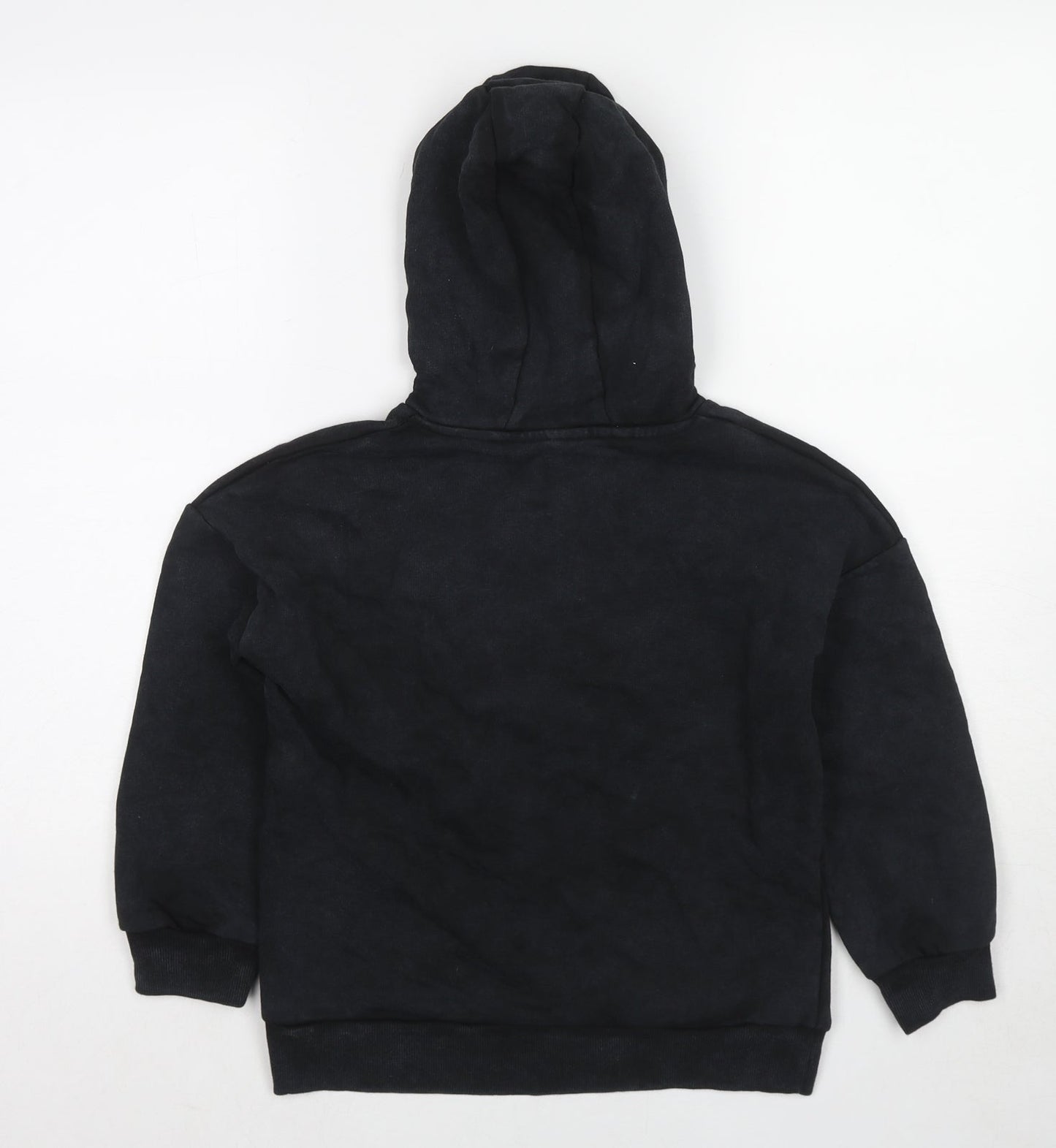 Netflix Girls Black Cotton Pullover Hoodie Size 8-9 Years Pullover - Stranger Things