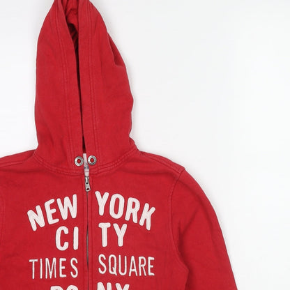 Aeropostale Boys Red Cotton Full Zip Hoodie Size 10 Years Zip - New York City