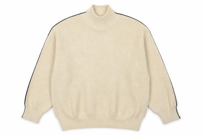 DAZY Womens Beige High Neck Acrylic Pullover Jumper Size L