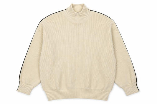 DAZY Womens Beige High Neck Acrylic Pullover Jumper Size L