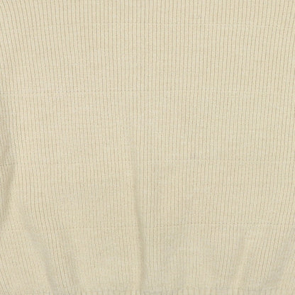 DAZY Womens Beige High Neck Acrylic Pullover Jumper Size L