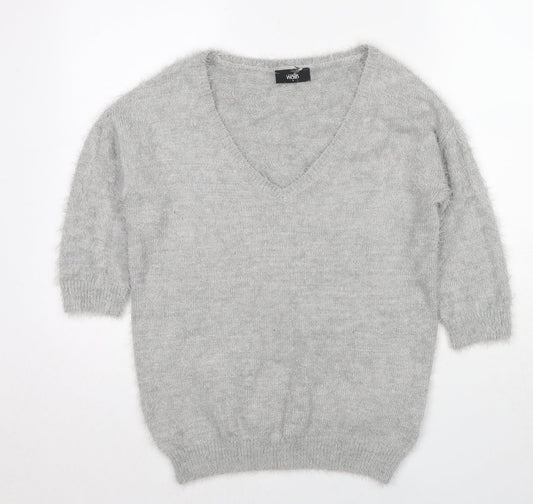 Womens UK Size S Wallis Grey Pullover Jumper
