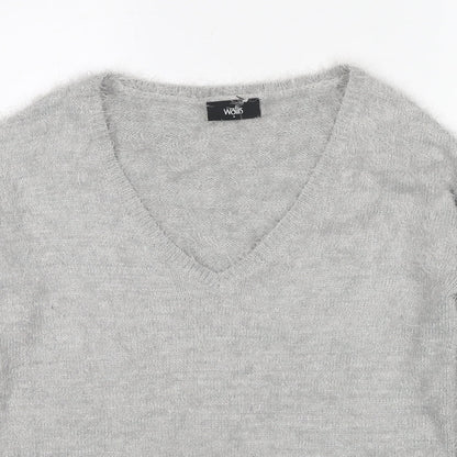 Womens UK Size S Wallis Grey Pullover Jumper