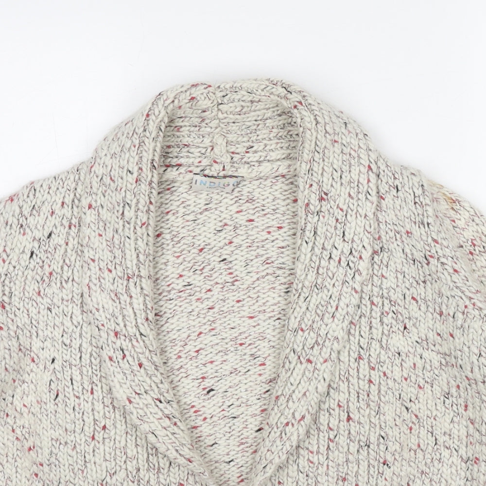 Womens UK Size 12 Marks and Spencer White Cardigan Jumper