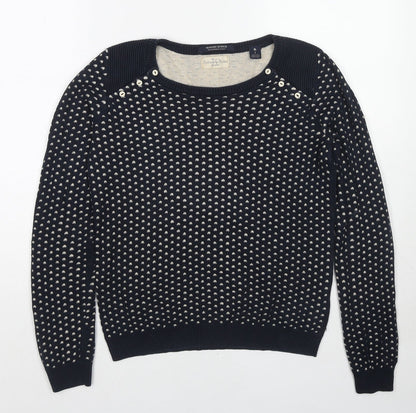 Womens UK Size S Maison Scotch Black Pullover Jumper