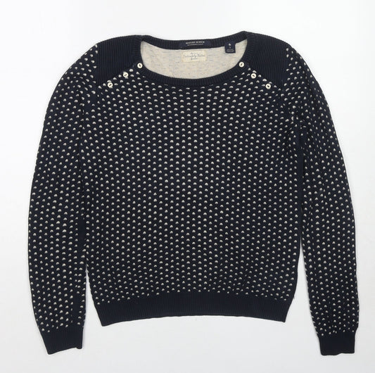 Womens UK Size S Maison Scotch Black Pullover Jumper