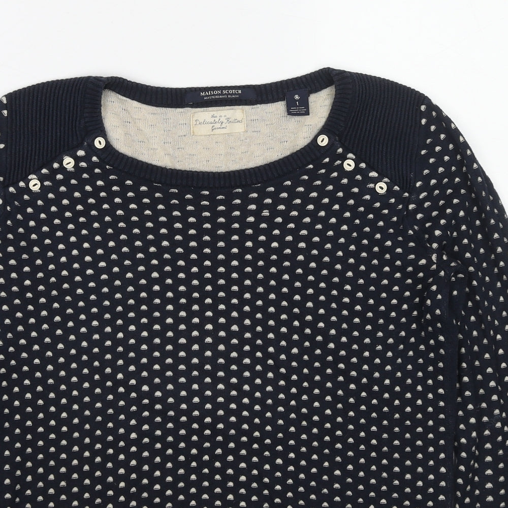 Womens UK Size S Maison Scotch Black Pullover Jumper