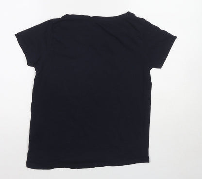 Womens UK Size S Sfera Blue Basic T-Shirt