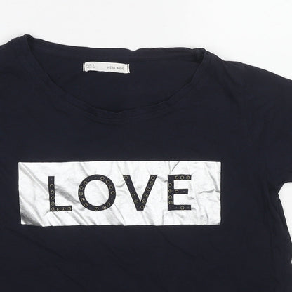 Womens UK Size S Sfera Blue Basic T-Shirt