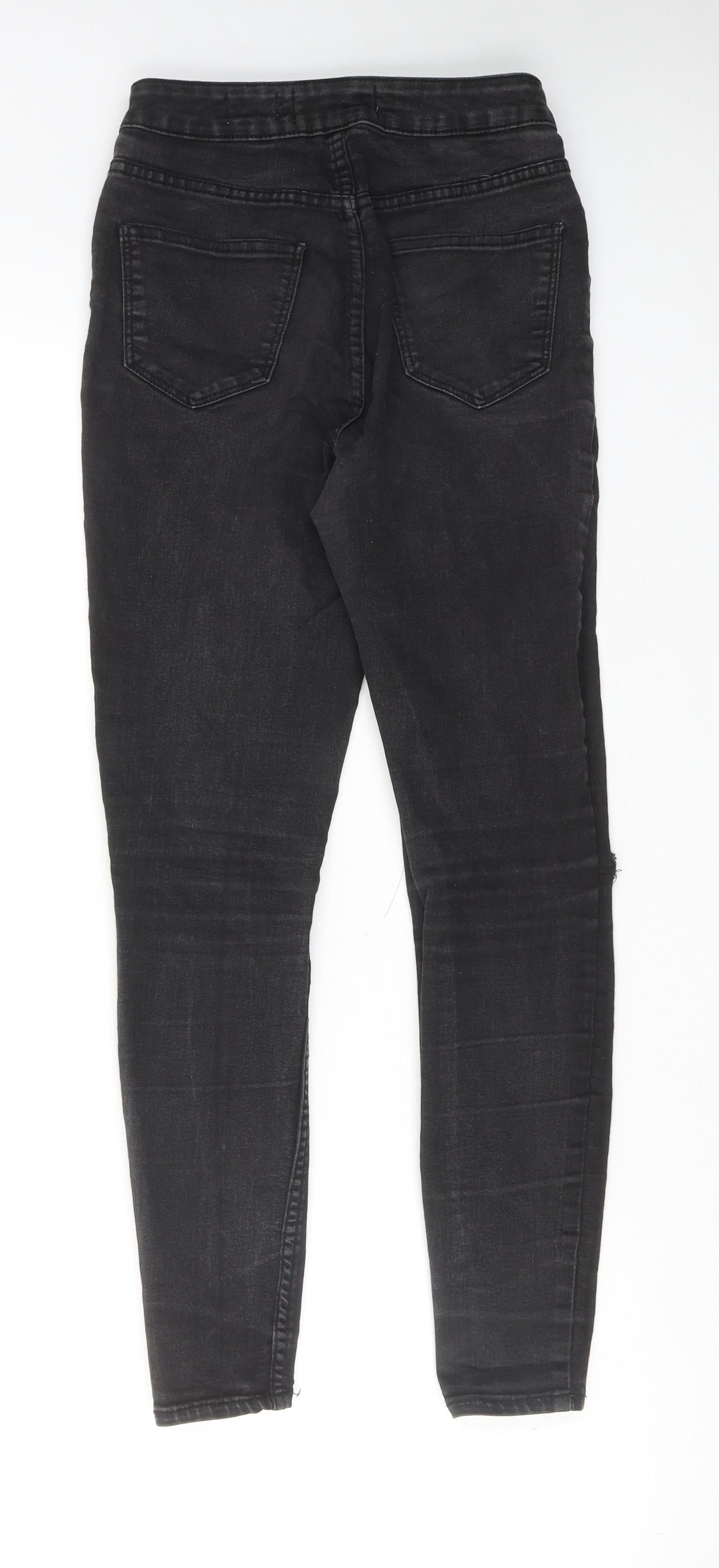 New Look Womens Black Cotton Skinny Jeans Size 8 Regular Zip