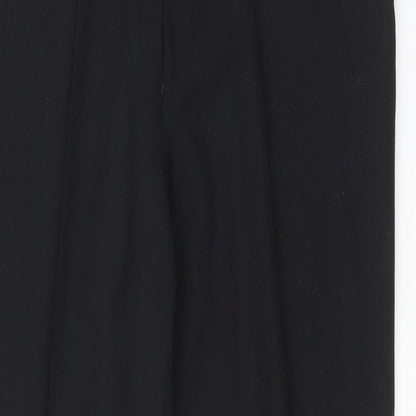 New Look Mens Black Polyester Dress Pants Trousers Size 34 in Regular Zip - Short Length