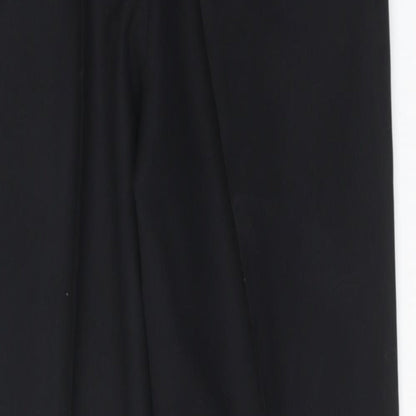 New Look Mens Black Polyester Dress Pants Trousers Size 34 in Regular Zip - Short Length