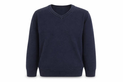 Debenhams Boys Blue V-Neck Cotton Pullover Jumper Size 5-6 Years Pullover
