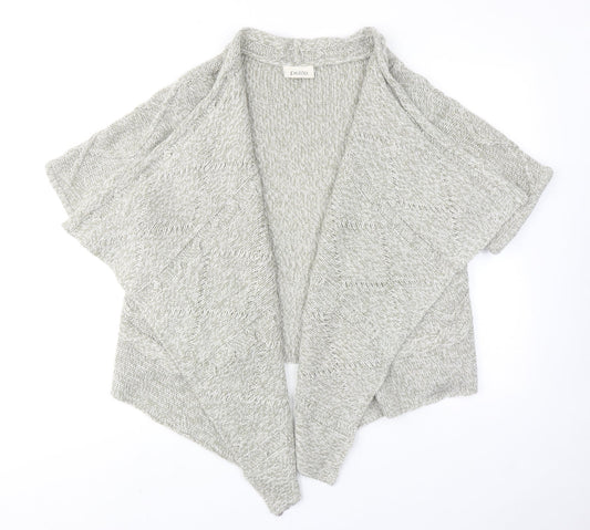 BHS Womens Grey V-Neck Acrylic Cardigan Jumper Size 12