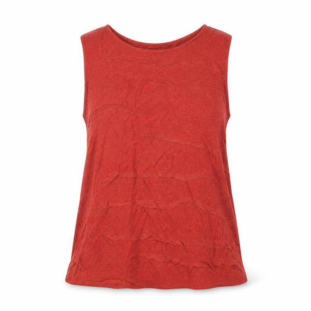 Womens UK Size L Platinum Red Basic Tank