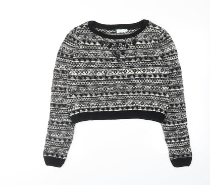 Womens UK Size M BLUE VANILLA Black Pullover Jumper