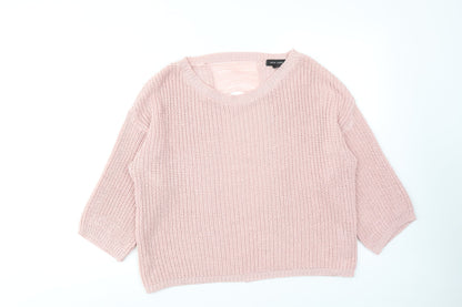 Womens UK Size M New Look Pink Pullover Jumper