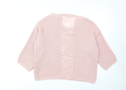 Womens UK Size M New Look Pink Pullover Jumper